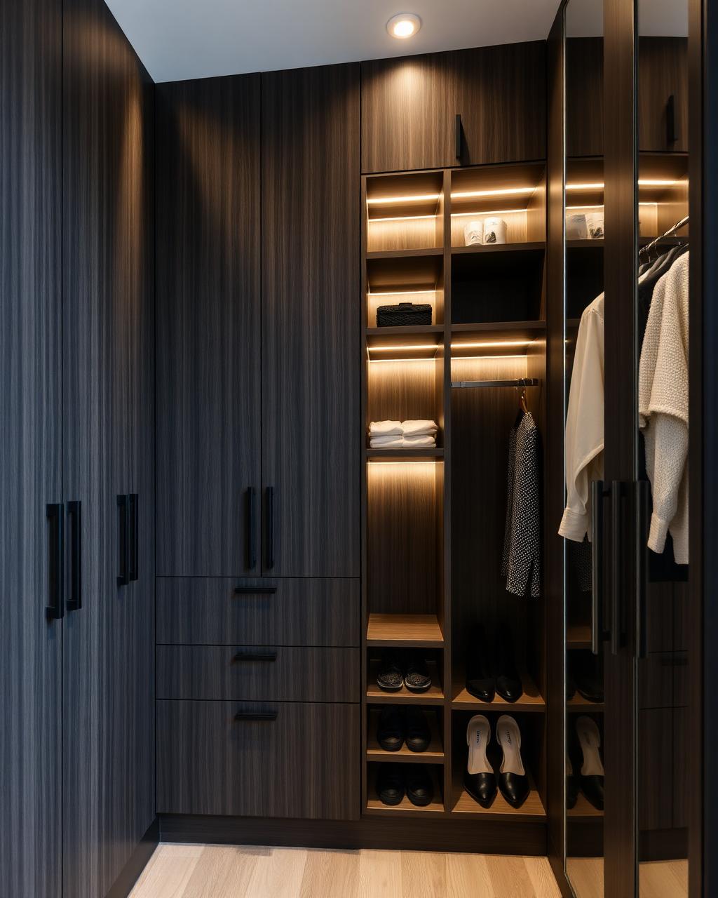 Dark Wood Closet